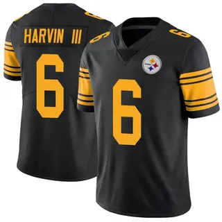 Limited Men's Pressley Harvin III Pittsburgh Steelers Nike Color Rush Jersey - Black