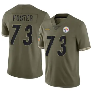 Limited Men's Ramon Foster Pittsburgh Steelers Nike 2022 Salute To Service Jersey - Olive
