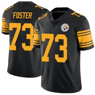 Limited Men's Ramon Foster Pittsburgh Steelers Nike Color Rush Jersey - Black