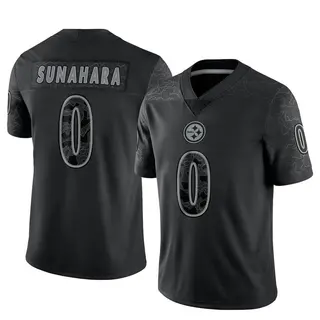 Limited Men's Rex Sunahara Pittsburgh Steelers Nike Reflective Jersey - Black