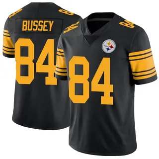Limited Men's Rico Bussey Pittsburgh Steelers Nike Color Rush Jersey - Black