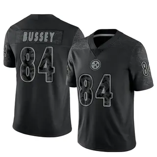 Limited Men's Rico Bussey Pittsburgh Steelers Nike Reflective Jersey - Black