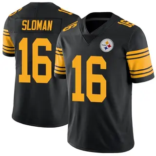 Limited Men's Sam Sloman Pittsburgh Steelers Nike Color Rush Jersey - Black