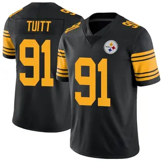 Limited Men's Stephon Tuitt Pittsburgh Steelers Nike Color Rush Jersey - Black