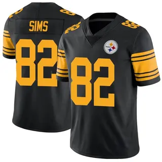 Limited Men's Steven Sims Pittsburgh Steelers Nike Color Rush Jersey - Black