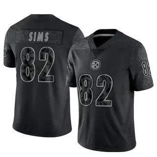 Limited Men's Steven Sims Pittsburgh Steelers Nike Reflective Jersey - Black