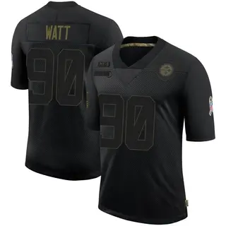 Limited Men's T.J. Watt Pittsburgh Steelers Nike 2020 Salute To Service Jersey - Black