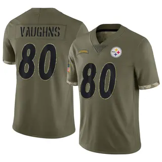 Limited Men's Tyler Vaughns Pittsburgh Steelers Nike 2022 Salute To Service Jersey - Olive