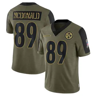 Limited Men's Vance McDonald Pittsburgh Steelers Nike 2021 Salute To Service Jersey - Olive