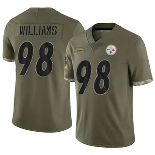Limited Men's Vince Williams Pittsburgh Steelers Nike 2022 Salute To Service Jersey - Olive