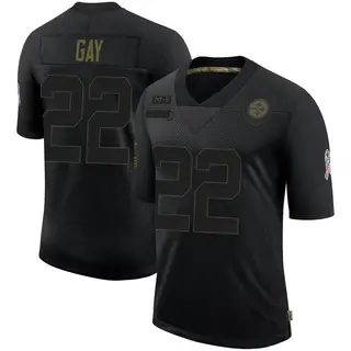 Limited Men's William Gay Pittsburgh Steelers Nike 2020 Salute To Service Jersey - Black