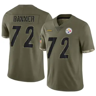 Limited Men's Zach Banner Pittsburgh Steelers Nike 2022 Salute To Service Jersey - Olive