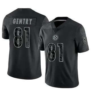 Limited Men's Zach Gentry Pittsburgh Steelers Nike Reflective Jersey - Black