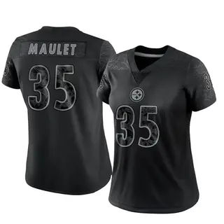 Limited Women's Arthur Maulet Pittsburgh Steelers Nike Reflective Jersey - Black