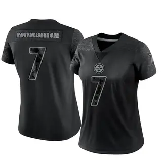Limited Women's Ben Roethlisberger Pittsburgh Steelers Nike Reflective Jersey - Black
