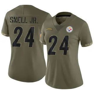 Limited Women's Benny Snell Jr. Pittsburgh Steelers Nike 2022 Salute To Service Jersey - Olive