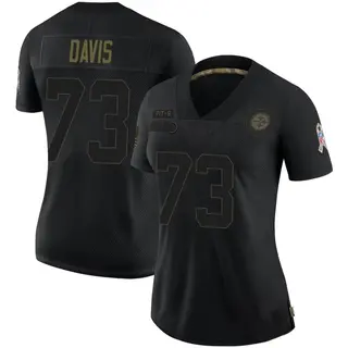 Limited Women's Carlos Davis Pittsburgh Steelers Nike 2020 Salute To Service Jersey - Black