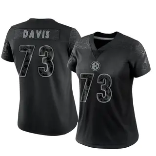 Limited Women's Carlos Davis Pittsburgh Steelers Nike Reflective Jersey - Black