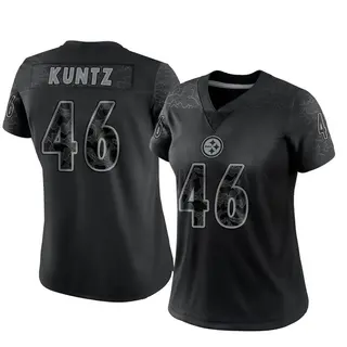 Limited Women's Christian Kuntz Pittsburgh Steelers Nike Reflective Jersey - Black