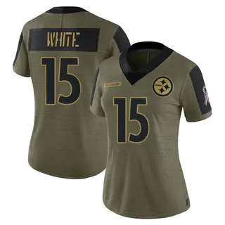 Limited Women's Cody White Pittsburgh Steelers Nike 2021 Salute To Service Jersey - Olive