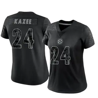 Limited Women's Damontae Kazee Pittsburgh Steelers Nike Reflective Jersey - Black