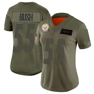 Limited Women's Devin Bush Pittsburgh Steelers Nike 2019 Salute to Service Jersey - Camo