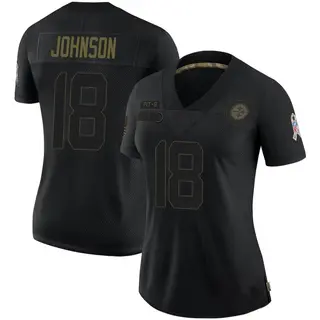 Limited Women's Diontae Johnson Pittsburgh Steelers Nike 2020 Salute To Service Jersey - Black