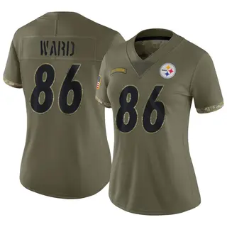 Limited Women's Hines Ward Pittsburgh Steelers Nike 2022 Salute To Service Jersey - Olive