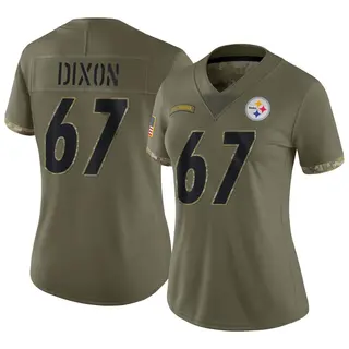 Limited Women's Jake Dixon Pittsburgh Steelers Nike 2022 Salute To Service Jersey - Olive