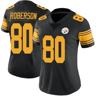 Limited Women's Jaquarii Roberson Pittsburgh Steelers Nike Color Rush Jersey - Black