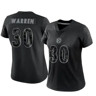 Limited Women's Jaylen Warren Pittsburgh Steelers Nike Reflective Jersey - Black