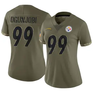 Limited Women's Larry Ogunjobi Pittsburgh Steelers Nike 2022 Salute To Service Jersey - Olive
