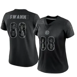 Limited Women's Lynn Swann Pittsburgh Steelers Nike Reflective Jersey - Black