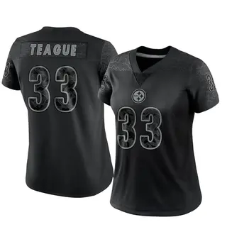 Limited Women's Master Teague Pittsburgh Steelers Nike Reflective Jersey - Black