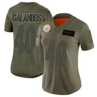 Limited Women's Matt Galambos Pittsburgh Steelers Nike 2019 Salute to Service Jersey - Camo