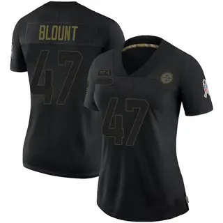 Limited Women's Mel Blount Pittsburgh Steelers Nike 2020 Salute To Service Jersey - Black