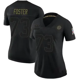 Limited Women's Ramon Foster Pittsburgh Steelers Nike 2020 Salute To Service Jersey - Black