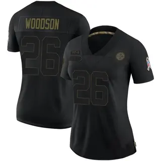 Limited Women's Rod Woodson Pittsburgh Steelers Nike 2020 Salute To Service Jersey - Black