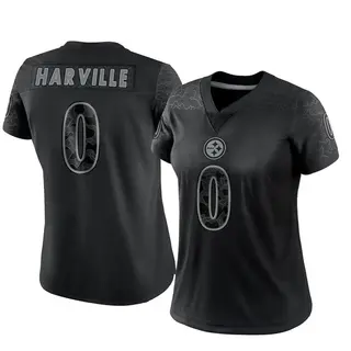 Limited Women's Tavin Harville Pittsburgh Steelers Nike Reflective Jersey - Black