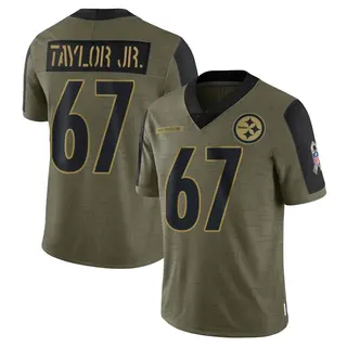 Limited Youth Calvin Taylor Jr. Pittsburgh Steelers Nike 2021 Salute To Service Jersey - Olive