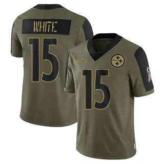 Limited Youth Cody White Pittsburgh Steelers Nike 2021 Salute To Service Jersey - Olive