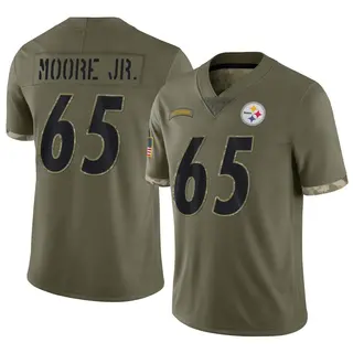 Limited Youth Dan Moore Jr. Pittsburgh Steelers Nike 2022 Salute To Service Jersey - Olive