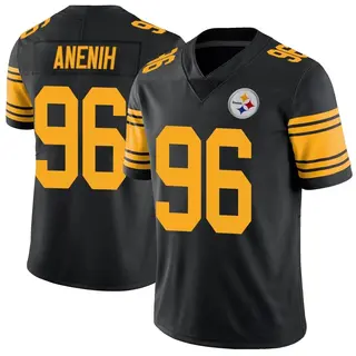 Limited Youth David Anenih Pittsburgh Steelers Nike Color Rush Jersey - Black