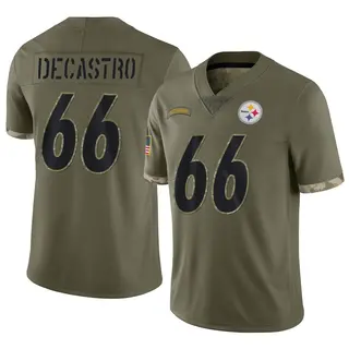 Limited Youth David DeCastro Pittsburgh Steelers Nike 2022 Salute To Service Jersey - Olive