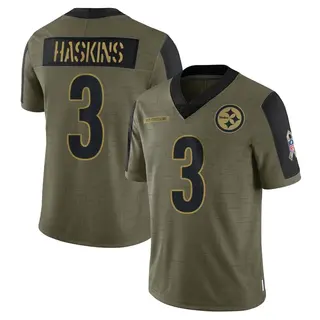 Limited Youth Dwayne Haskins Pittsburgh Steelers Nike 2021 Salute To Service Jersey - Olive