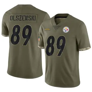 Limited Youth Gunner Olszewski Pittsburgh Steelers Nike 2022 Salute To Service Jersey - Olive