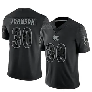 Limited Youth Isaiah Johnson Pittsburgh Steelers Nike Reflective Jersey - Black