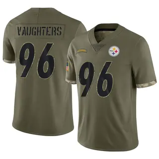 Limited Youth James Vaughters Pittsburgh Steelers Nike 2022 Salute To Service Jersey - Olive