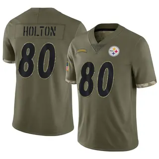 Limited Youth Johnny Holton Pittsburgh Steelers Nike 2022 Salute To Service Jersey - Olive