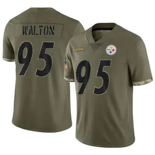 Limited Youth L.T. Walton Pittsburgh Steelers Nike 2022 Salute To Service Jersey - Olive